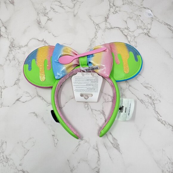 NWT Disney Parks Disney Eats Minnie Mouse Shaved Ice Ear Headband - Picture 1 of 2